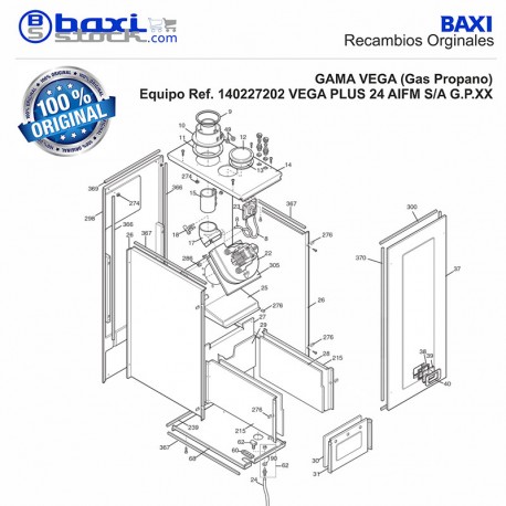 TUBO PRESOSTATO L:300 VEGA PLUS AIFM