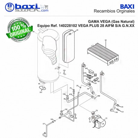 TUBO VASO EXPANSIÓN/ACUMULADOR VEGA PLUS