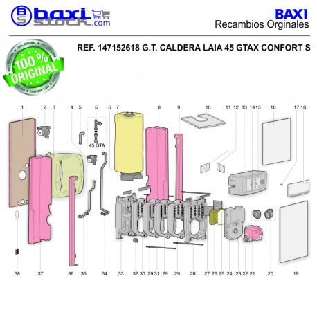 TUBO IDA SUPERIOR LAIA 45 GTA CONFORT S