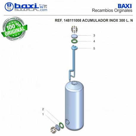 TAPA BOCA LATERAL ACUMULADOR INOX