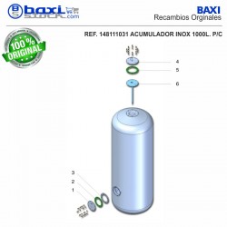 TAPA BOCA LATERAL ACUMULADOR 800-1000 I/PC INOX