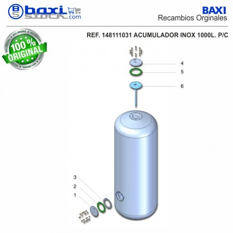 TAPA BOCA LATERAL ACUMULADOR 800-1000 I/PC INOX