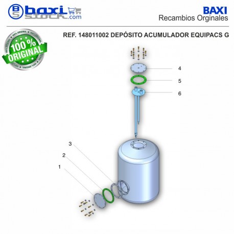 JUNTA DEPÓSITOS ACUMULADORES INOX