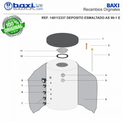 ARANDELA CIEGA PARA TAPÓN NEGRO 1 1/2" AS90A160 1E