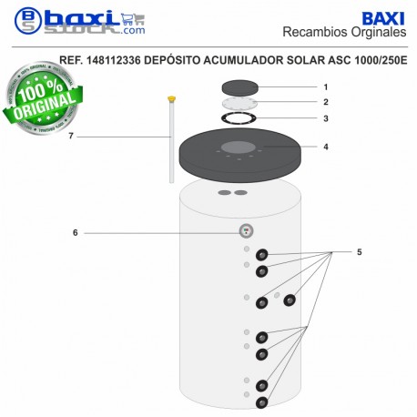 CONTRABRIDA ACUMULADOR AS 800/200C, AS 1000/250C