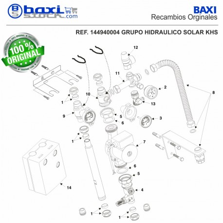 TUBO FLEXIBLE VASO CON SOPORTE KHS
