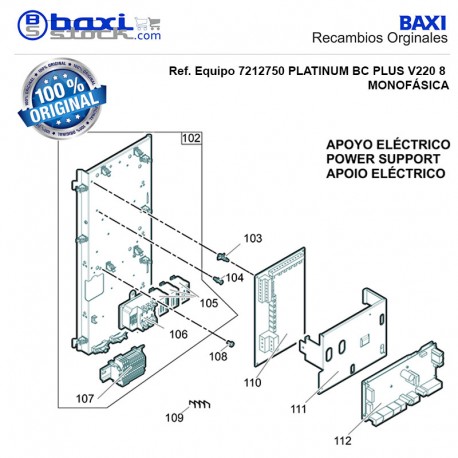 PANEL SUPERIOR BOMBA CALOR BC PLUS