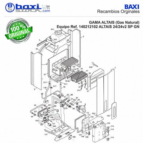 PANEL REFRACTARIO TRASERO ALTAIS/NEOBIT PLUS