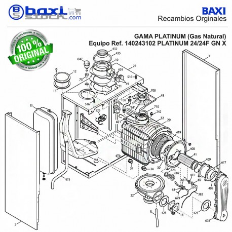 PANEL REFRACTARIO NOVADENS/PLATINUM COMPACT