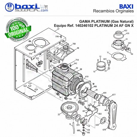 JUNTA ADAPTADOR SALIDA HUMOS BIOS/PLATINUM COMPACT