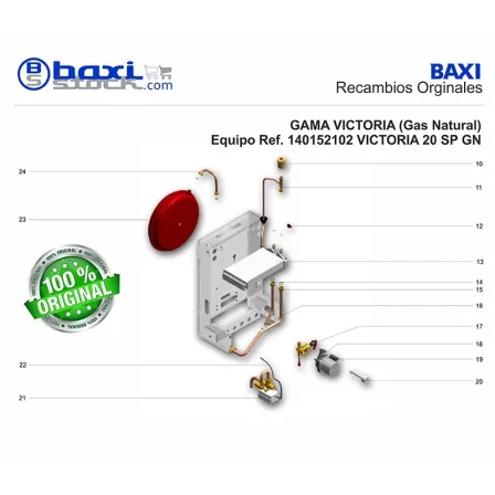 KIT INTERCAMBIADOR MONOTERMICO VICT.+JUNTAS PLANAS
