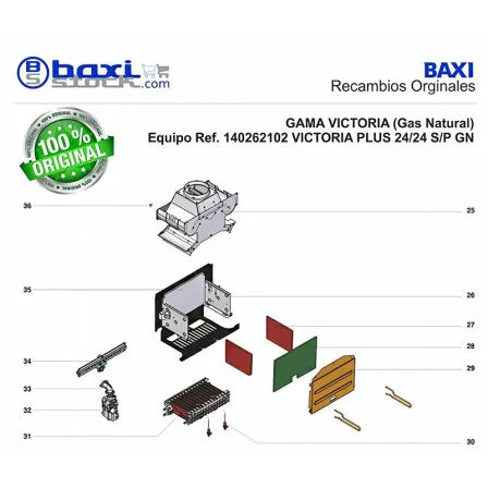 PANEL REFRACTARIO TRASERO ALTAIS/NEOBIT PLUS