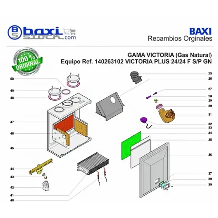 TUBO VALVULA GAS NEOBIT PLUS 24/24F