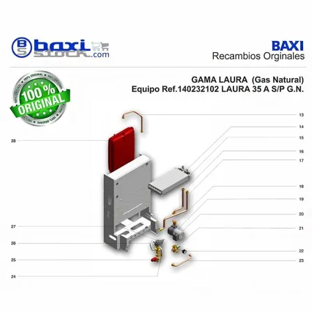 KIT INTERCAMBIADOR MONOTERMICO LAURA 35A