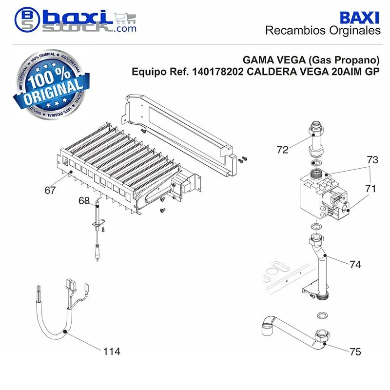 VALVULA DE GAS ROCA VEGA