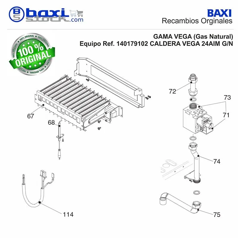 VALVULA DE GAS ROCA VEGA