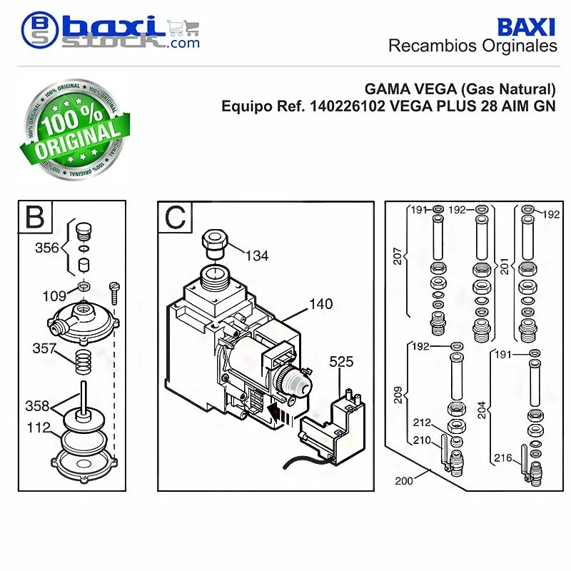 RACORD GUIA PRESOSTATO VEGA PLUS