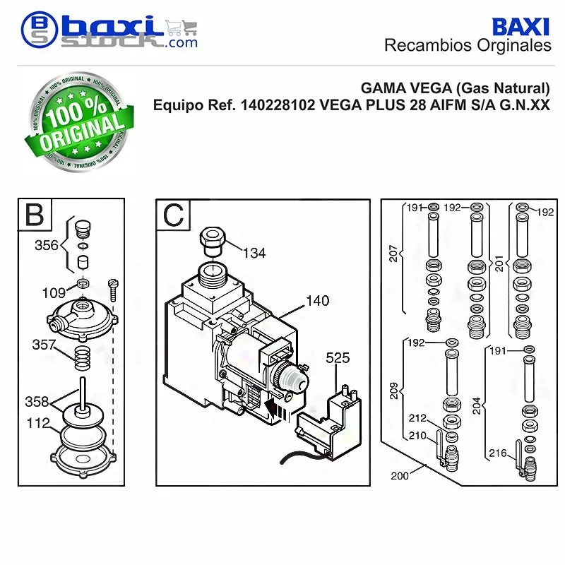 VALVULA DE GAS (SIT 845063 SIGMA) ALTAIS
