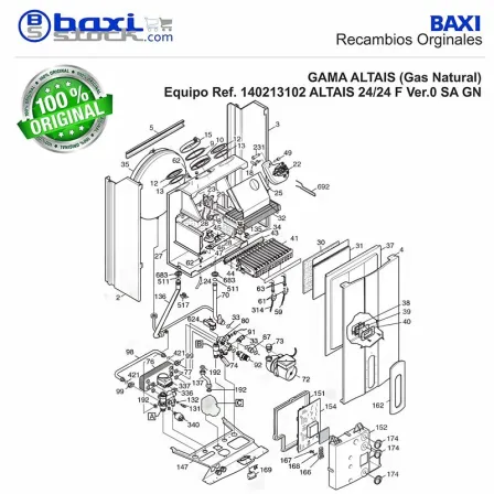 PANEL REFRACTARIO TRASERO ALTAIS/NEOBIT PLUS