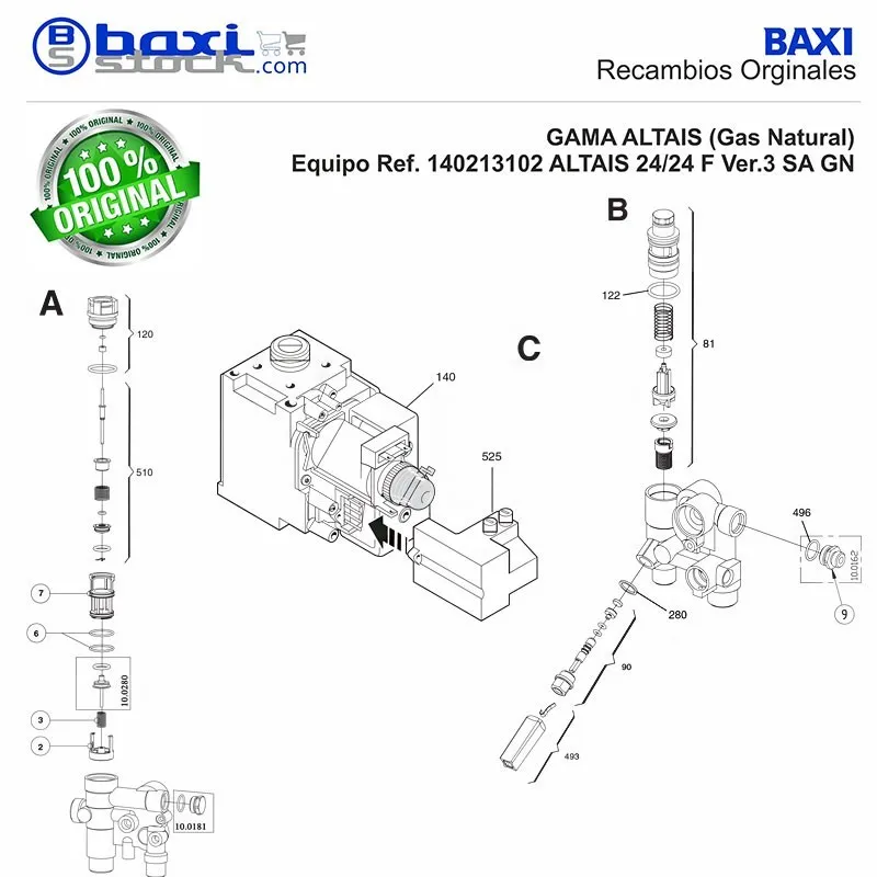 VALVULA DE GAS (SIT 845063 SIGMA) ALTAIS