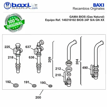 GRIFO ENTRADA AGUA BIOS 24F