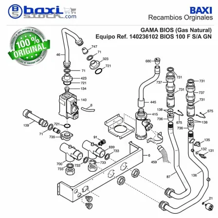 JUNTA VALVULA GAS BIOS 85-100F (5un)
