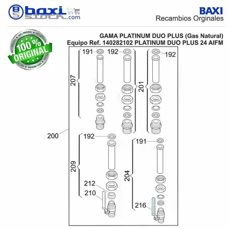 CONJUNTO SALIDA ACS VEGA PLUS