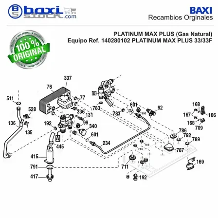 INTERCAMBIADOR 20 PLACAS NOVADENS 28/28F