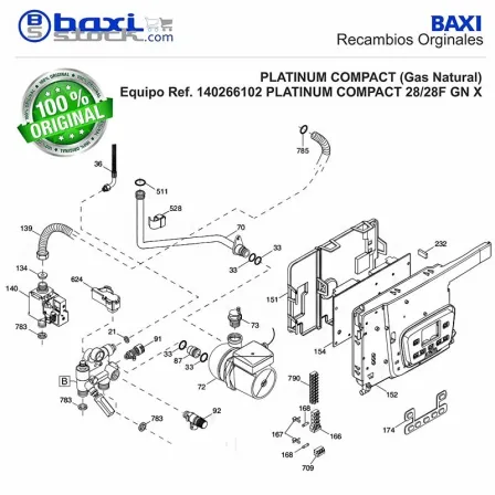 VALVULA DE SEGURIDAD 3 BAR NOVANOX/PLATINUM COMPACT