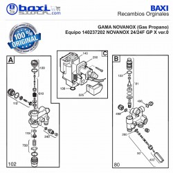 VÁLVULA DE 3 VÍAS NOVANOX v.00/PLATINUM COMPACT (sin by-pass