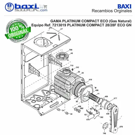 INTERCAMBIADOR CONDENSACION NOVADENS/PLATINUM COMPACT