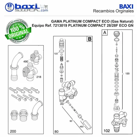 VALVULA DE 3 VIAS NOVANOX v.00/PLATINUM COMPACT (sin by-pass