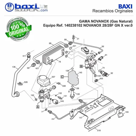 TUBO CONEXION DEPOSITO DE EXPANSION NOVANOX