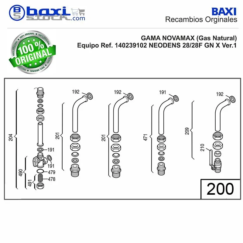 TUBO CONEXION BIOS 24/28F -28/33F