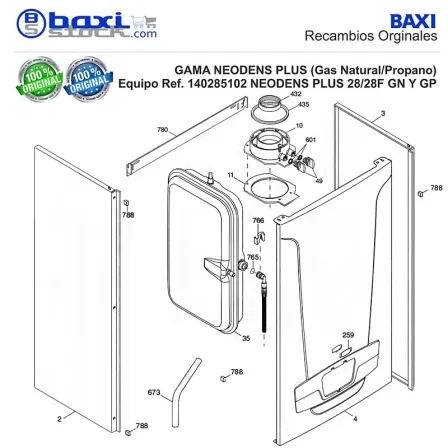TAPON ADAPTADOR SALIDA HUMOS BIOS/PLATINUM COMPACT