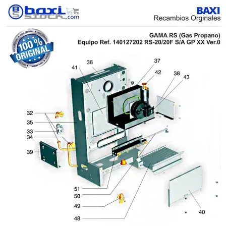 CONJUNTO PANEL LATERAL DERECHO CAMARA DE COMBUSTION R/RS