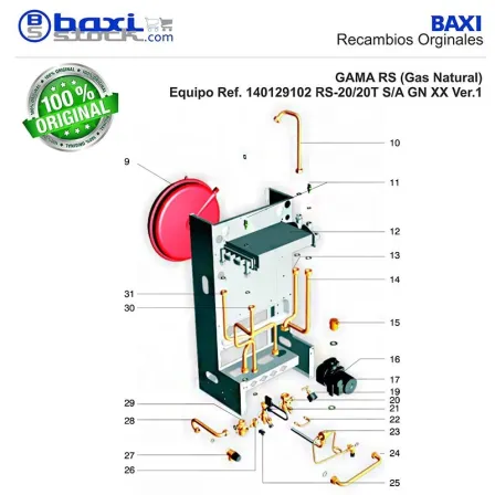 KIT INTERCAMBIADOR BITERMICO + JUNTAS PLANAS