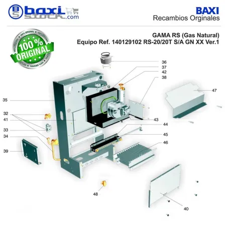 CONJUNTO PANEL FRONTAL CAMARA DE COMBUSTION