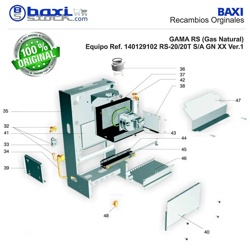 CONJUNTO PANEL FRONTAL CAMARA DE COMBUSTION