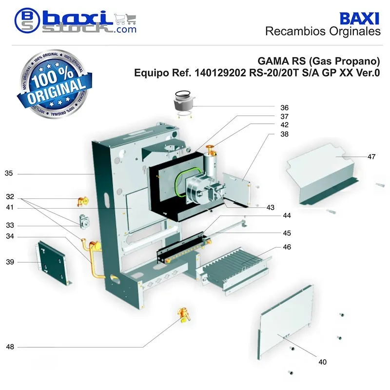 CONJUNTO PANEL FRONTAL CAMARA DE COMBUSTION