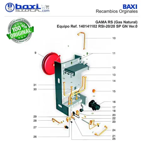KIT INTERCAMBIADOR BITERMICO + JUNTAS PLANAS