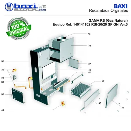 CONJUNTO PANEL FRONTAL CAMARA DE COMBUSTION