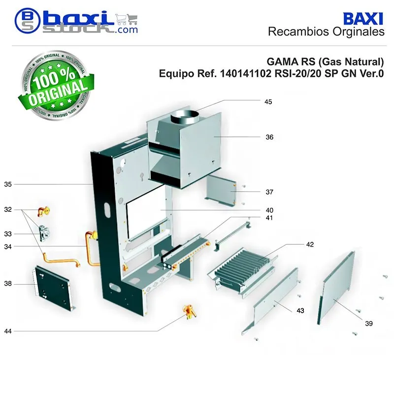 CONJUNTO PANEL FRONTAL CAMARA DE COMBUSTION
