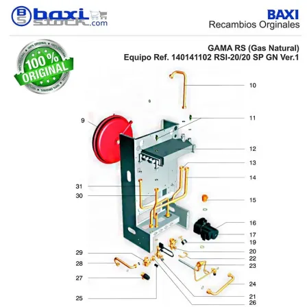 KIT INTERCAMBIADOR BITERMICO + JUNTAS PLANAS