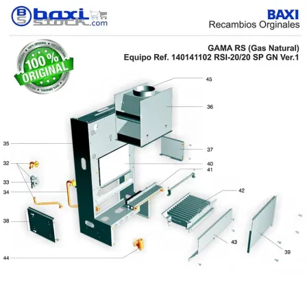 CONJUNTO PANEL FRONTAL CAMARA DE COMBUSTION