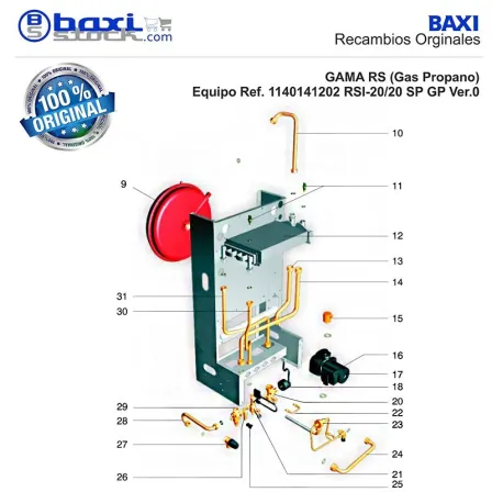 KIT INTERCAMBIADOR BITERMICO + JUNTAS PLANAS