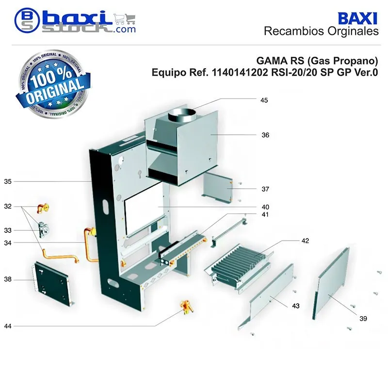 CONJUNTO PANEL FRONTAL CAMARA DE COMBUSTION
