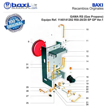 KIT INTERCAMBIADOR BITERMICO + JUNTAS PLANAS