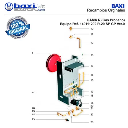 KIT INTERCAMBIADOR MONOTERMICO + JUNTAS PLANAS