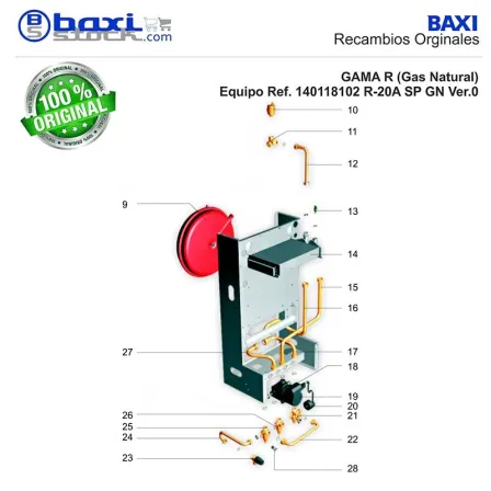 CONJUNTO VASO DE EXPANSION (8 L)